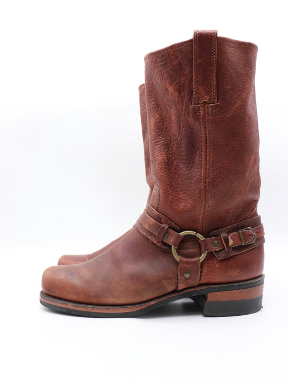 Frye Harness Boots Men's Size 9.5 M Brown Moto Engineer Biker Made in USA - Picture 4 of 11